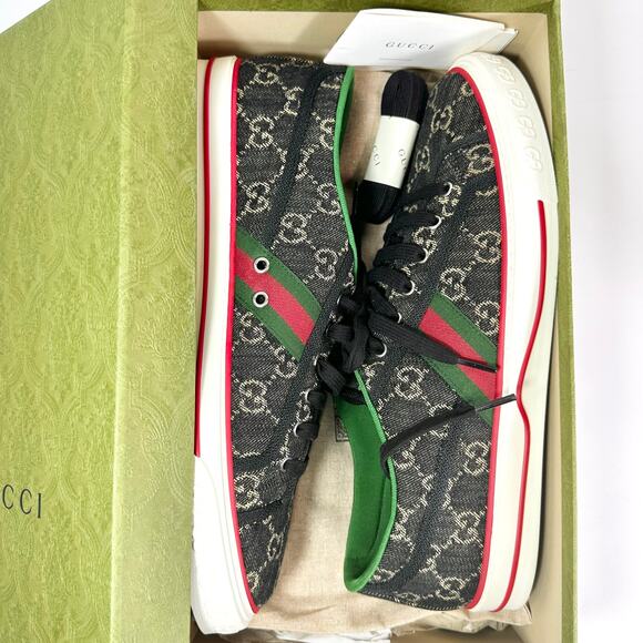Gucci Denim Tennis 1977 Low Top Sneaker - Men’s 13.5 - Picture 2 of 8